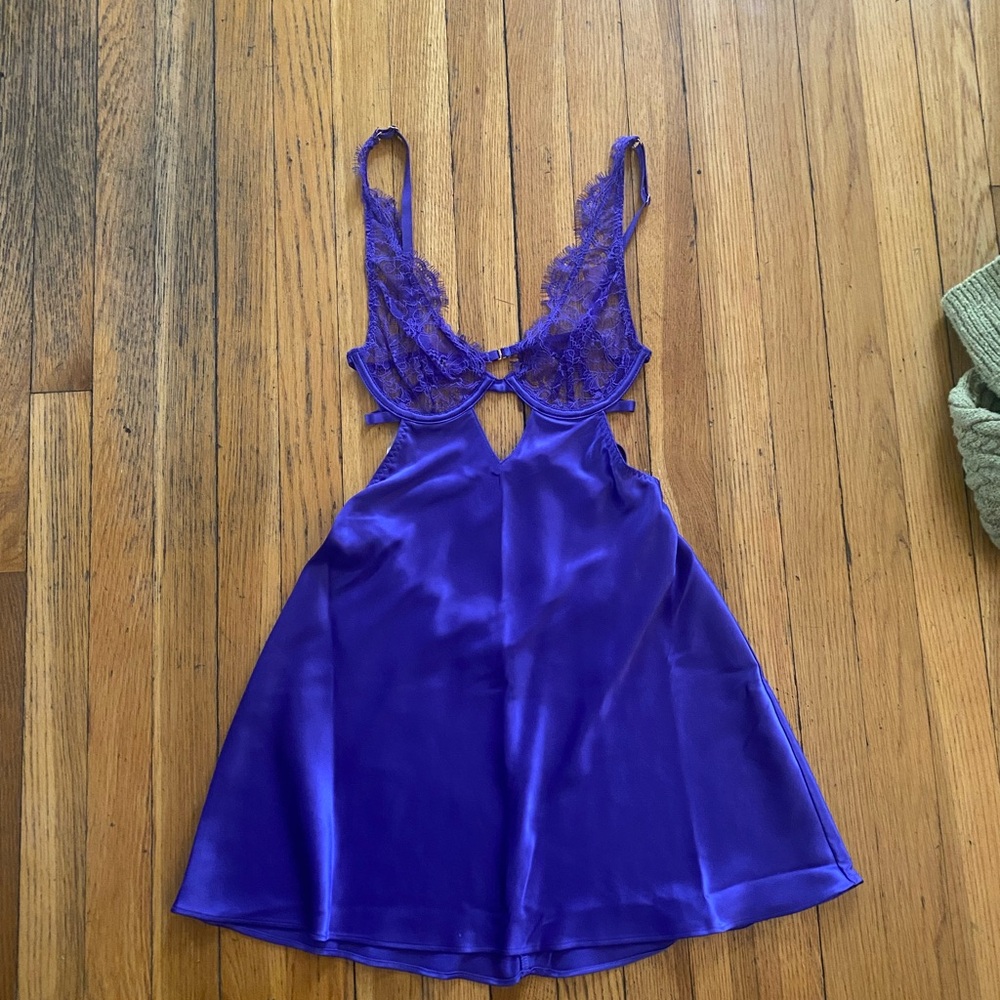 Purple Satin Chemise